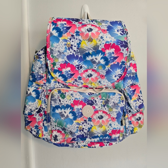 Kipling Floral Ravier Backpack Color 627 In Bloom - Picture 6 of 6